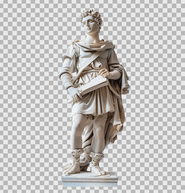 PSD gypsum statue statue plaster copy on isolated transparent background