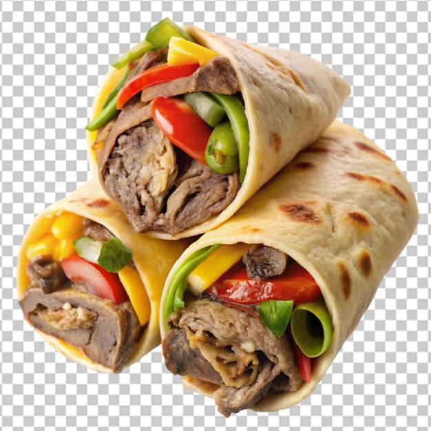 PSD gyros isolated on transparent background