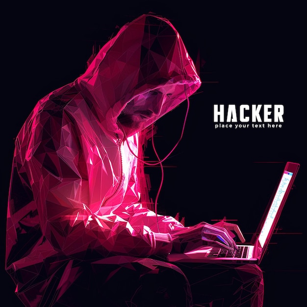 Hacker concept template design background for technology