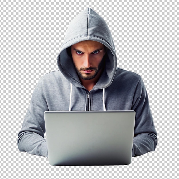 PSD hacker on white background