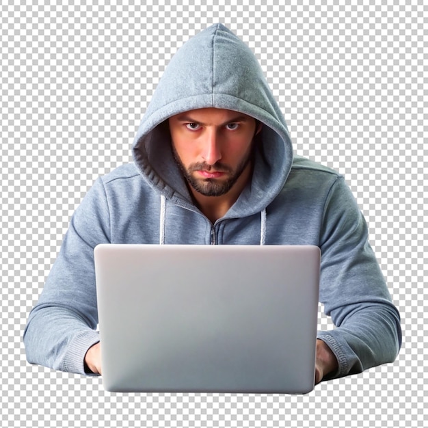 PSD hacker on white background