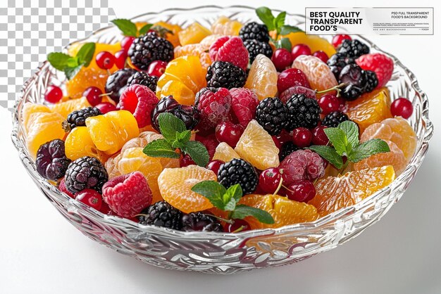 PSD haft mewa a fruit salad made with seven different dried fruits on transparent background