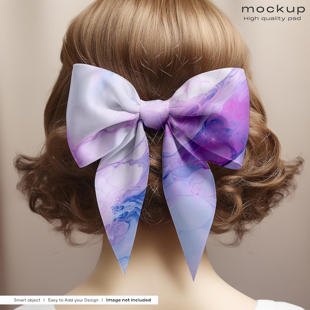 PSD hair bow mockup