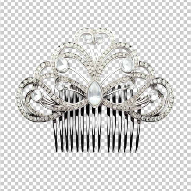 hair comb jewellery isolated on white background