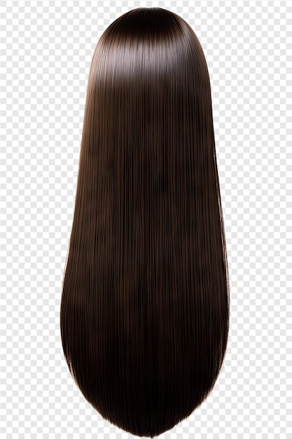 a hair cut with long straight hair