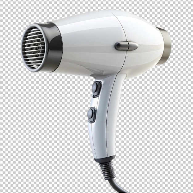 PSD hair dryer device for drying hair on a white background in isolation