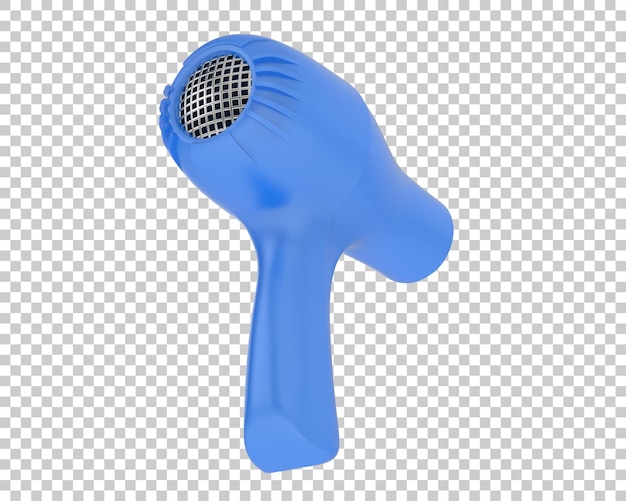 Hair dryer on transparent background 3d rendering illustration