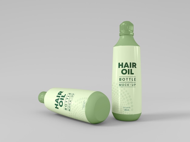 Hair Oil Bottle Packaging Mockup