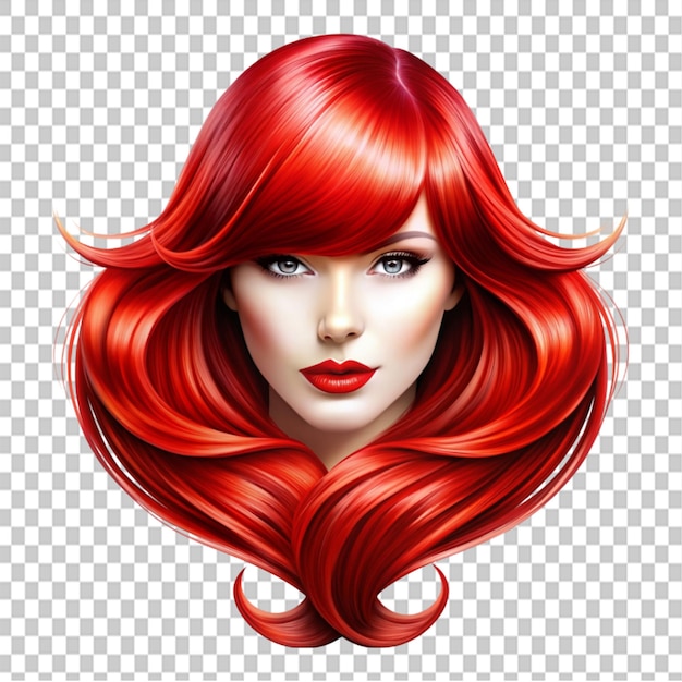 hair red logo on transparent background