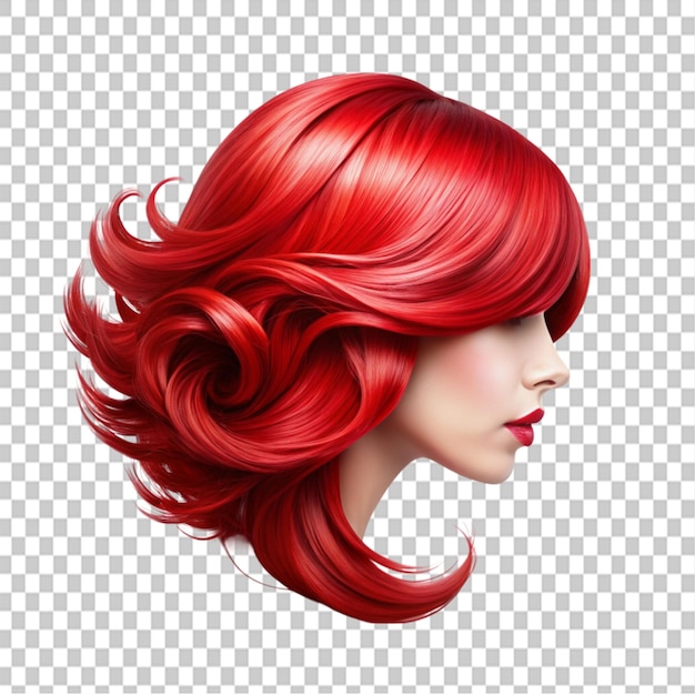 hair red logo on transparent background