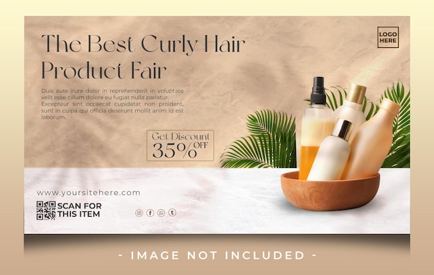 haircare product web and lansape banner