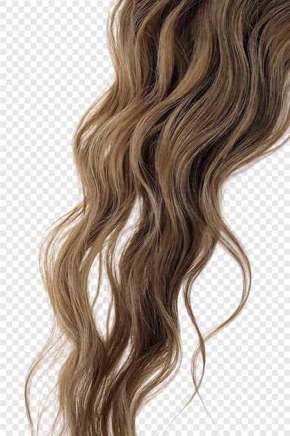 hairdressers face with a long brown hair