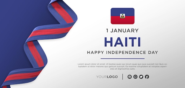 Haiti National Independence Day Celebration Banner, National Anniversary