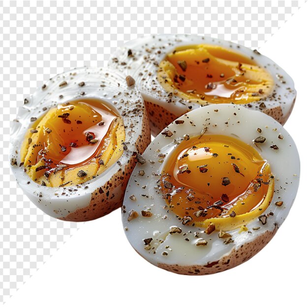 PSD half fry egg on transparent background