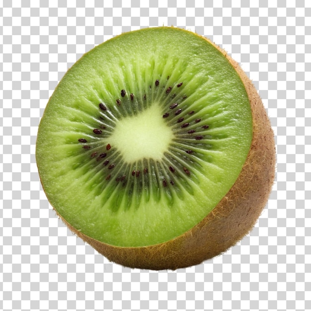 Half Kiwi fruit isolated on Transparent background