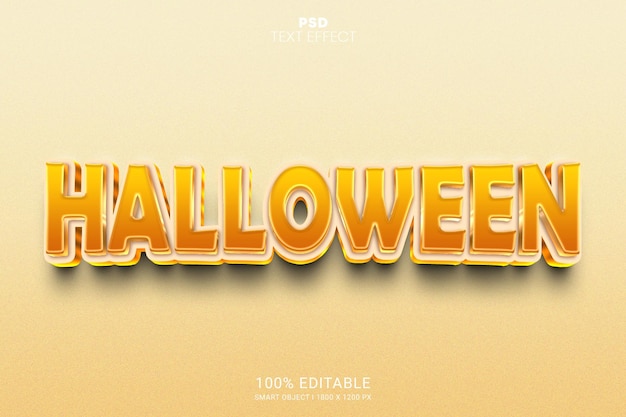 Halloween 3D PSD Editable Text Effect Design