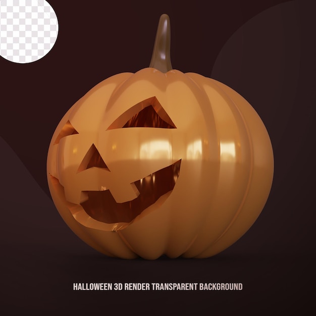 Halloween 3D rendering pumpkin isolated