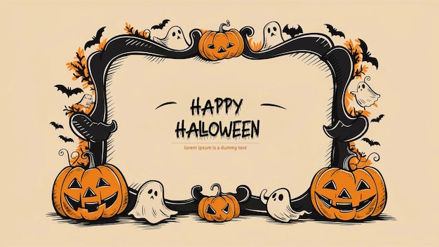 Halloween background design template