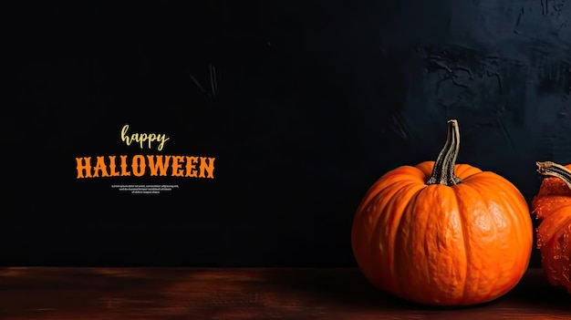 Halloween Background with orange pumpkins