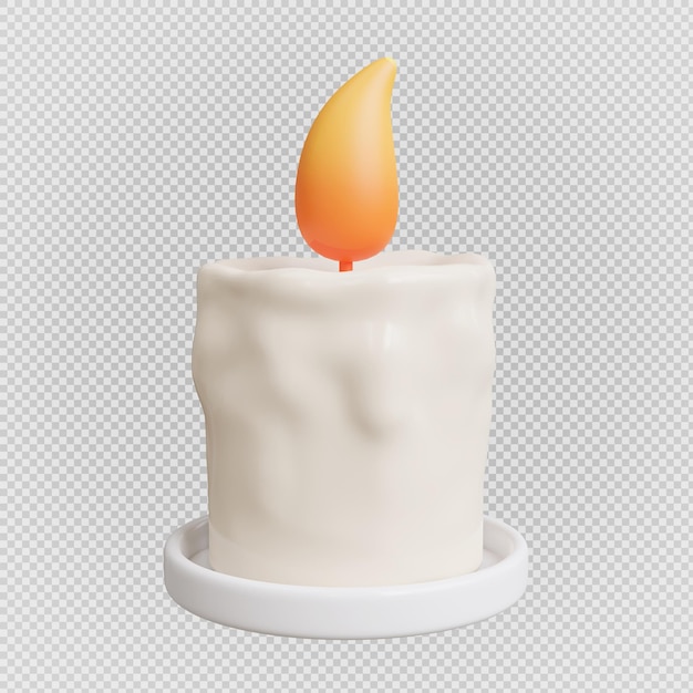 Halloween candle 3d