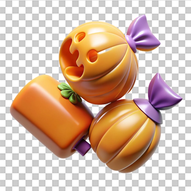 PSD halloween candy 3d icon illustrations