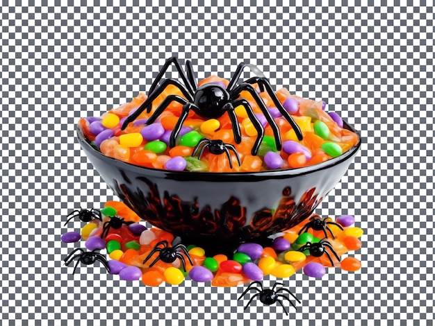 Halloween Candy Feast Bowl isolated on transparent background