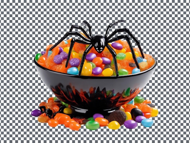 Halloween Candy Feast Bowl isolated on transparent background