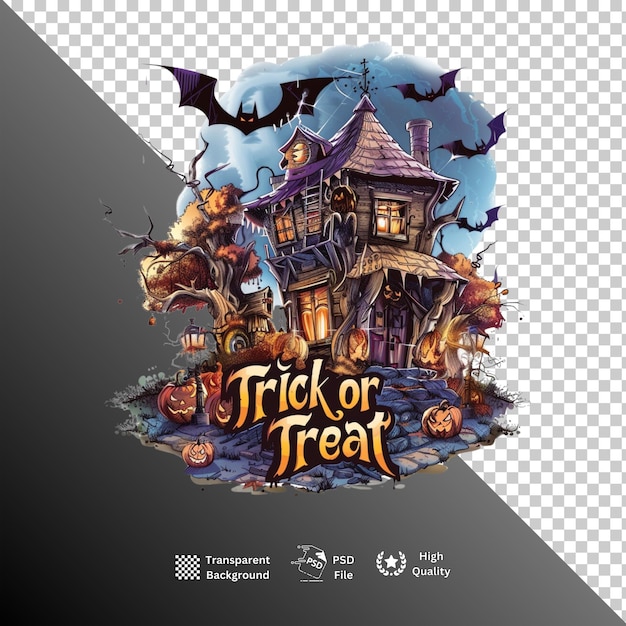 PSD halloween celebration isolated on transparent background