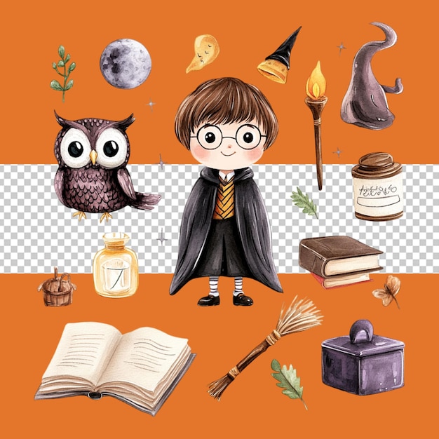 PSD halloween character png