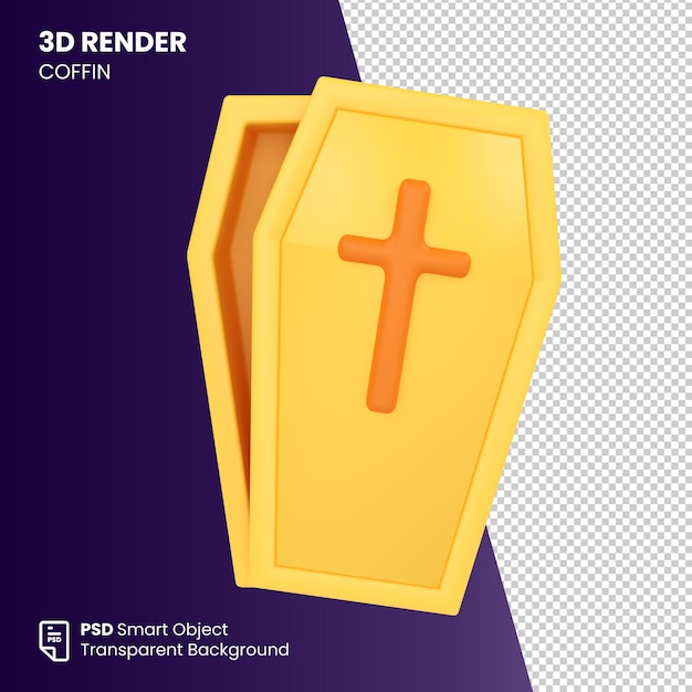 Halloween Coffin 3d Render Illustration