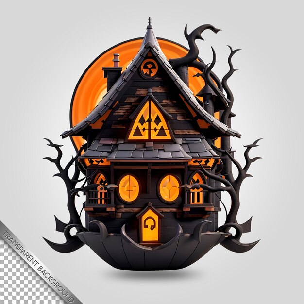 PSD halloween elements transparent background