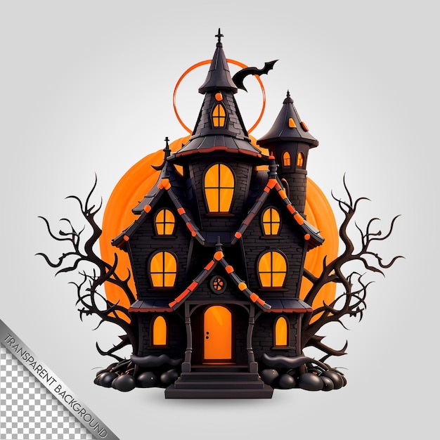 PSD halloween elements transparent background