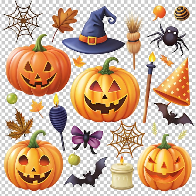 PSD halloween elements with deep night