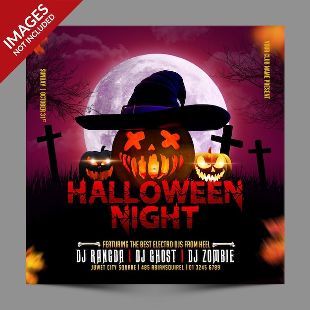 Halloween Event Promotion Flyer  Premium PSD Templat