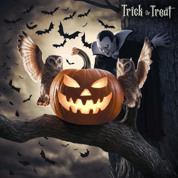 Halloween festival celebration trick or treat images poster or wallpaper