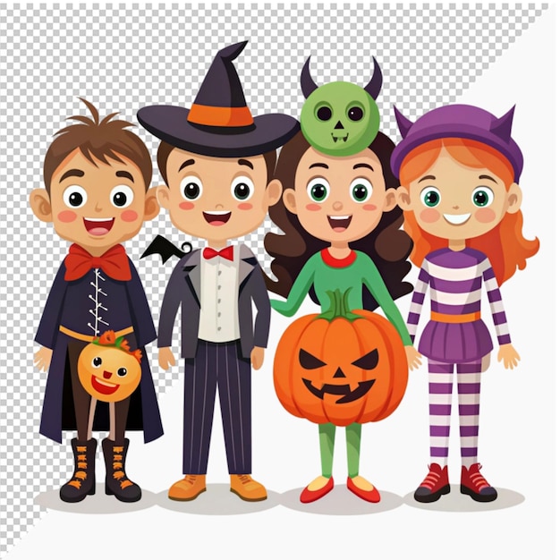 halloween flatcartooncharacters