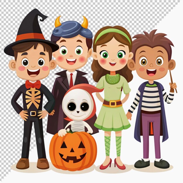 halloween flatcartooncharacters