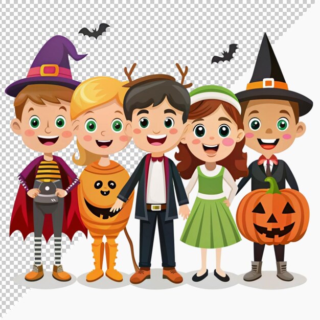 PSD halloween flatcartooncharacters