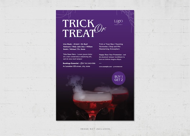 Halloween Flyer Template in Photoshop PSD Modern Halloween Night Party V2