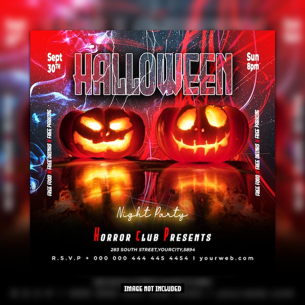 PSD halloween flyer