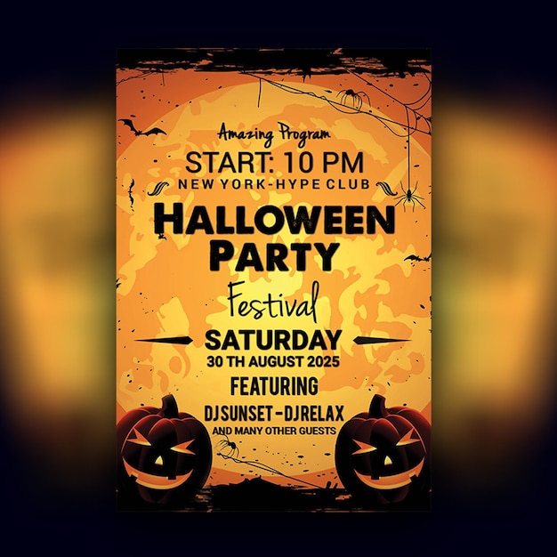 PSD halloween flyer