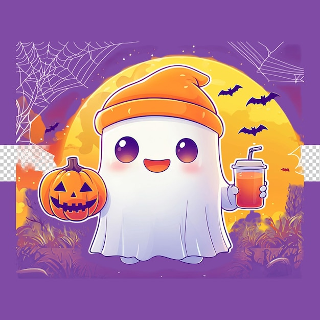 Halloween ghost cartoon illustration png