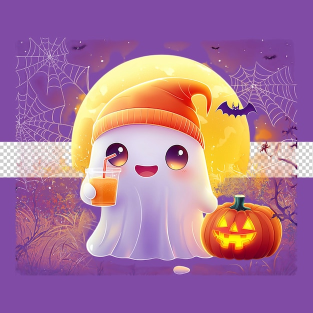 Halloween ghost cartoon illustration png