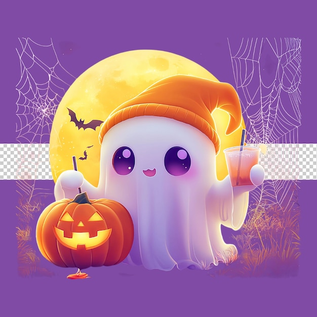 Halloween ghost cartoon illustration png