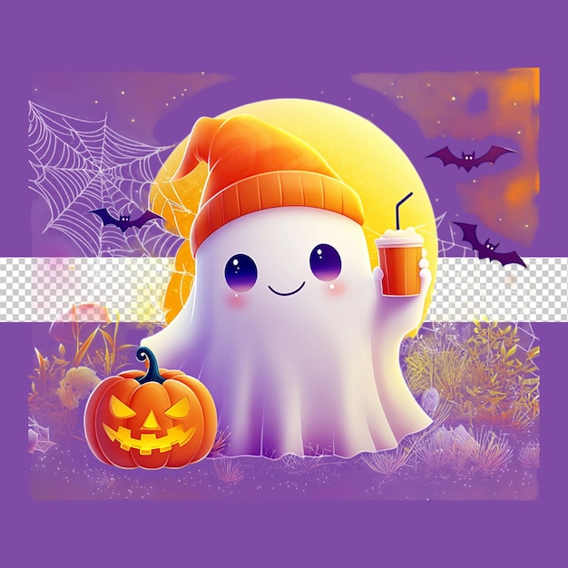 Halloween ghost cartoon illustration png