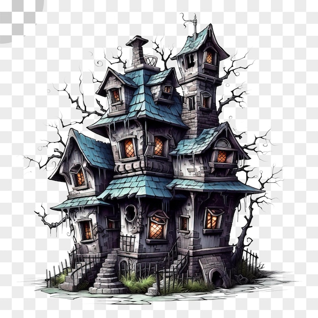 Halloween haunted houses transparent png