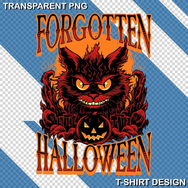 PSD halloween horror graphic tshirt design