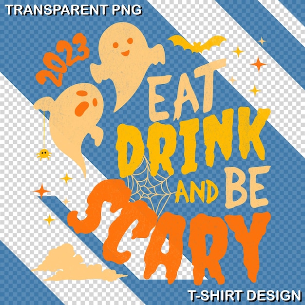 PSD halloween horror graphic tshirt design