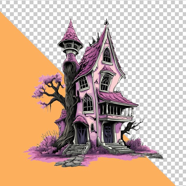 PSD halloween illustration halloween background happy halloween day png