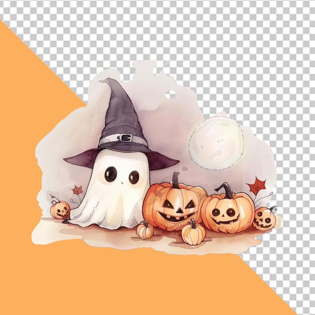 PSD halloween illustration halloween background happy halloween day png